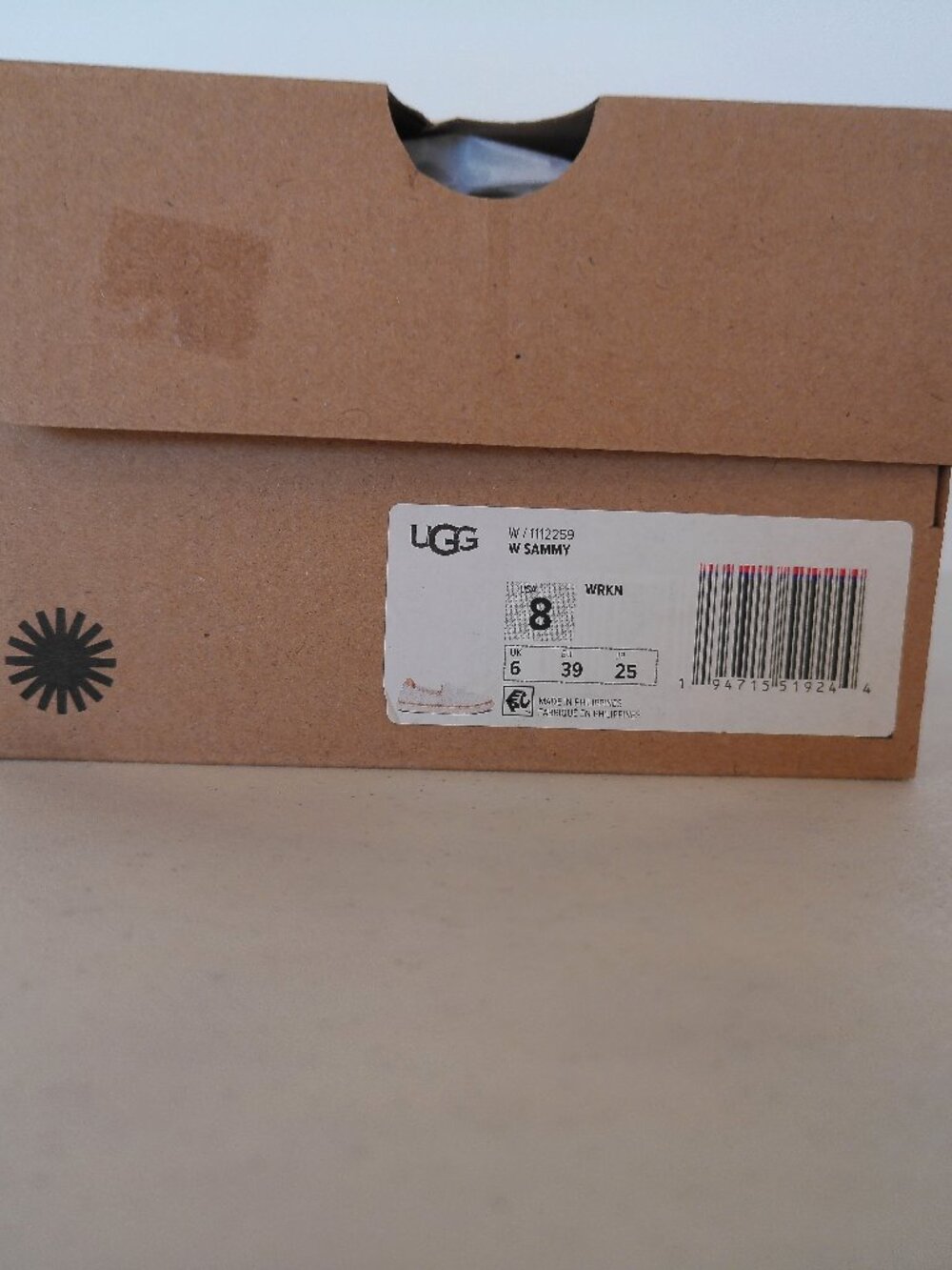 UGG Sammy Ribbed Knit Sneakers Size 8 White & Tan - Picture 3 of 12
